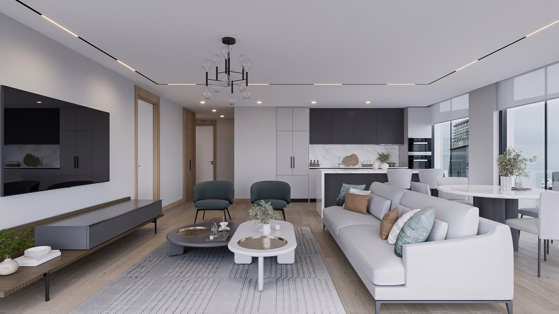 Luxury sample unit residential interior